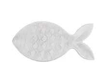 Dekoschale Fisch weiss