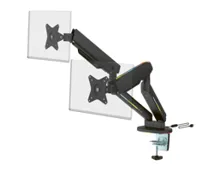 DELTACO A NORDIC BRAND Dual Monitor Arm GAM-135, Schwarz