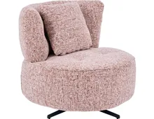 Drehsessel Odin Stoff terracotta/weiss