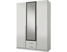 Drehtürenschrank Kuga 3-türig, weiss/graphit