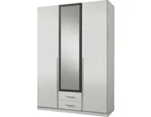 Drehtürenschrank Kuga 3-türig, weiss/graphit