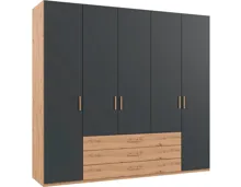Drehtürenschrank Marcus Dekor grafit 225 x 208 x 58 cm