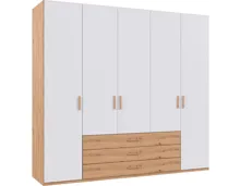 Drehtürenschrank Marcus Dekor weiss 225 x 208 x 58 cm