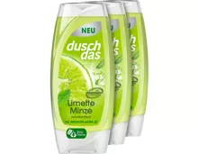 Duschdas Duschgel Limette & Minze 3 x 225 ml