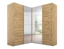 Eckschrank Piazza Artisan Eiche 187/181 x 210 x 62 cm, mit Spiegel