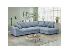 Ecksofa Baccara Stoff Bora Jeans, Recamiere rechts
