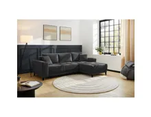 Ecksofa Bea Stoff Chenille anthrazit