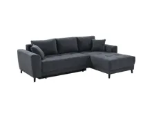 Ecksofa Bea Stoff Chenille anthrazit