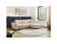 Ecksofa Bea Stoff Chenille beige