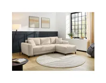 Ecksofa Bea Stoff Chenille beige