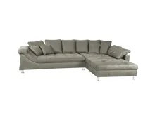 Ecksofa Calgary Microfaser taupe, Recamière rechts