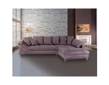 Ecksofa Calgary Microfaser Terra Rock, Recamière rechts