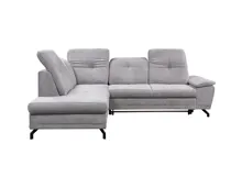 Ecksofa Dream Stoff hellgrau, Ottomane links