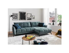 Ecksofa Freya Stoff petrol, Recamière