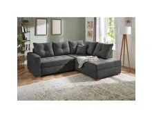 Ecksofa Leon Stoff Cord grau