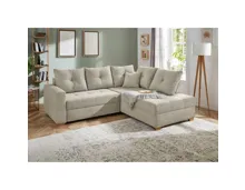 Ecksofa Leon Stoff Cord greige