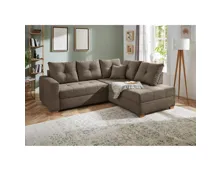 Ecksofa Leon Stoff Cord taupe