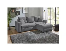 Ecksofa Malte Cordstoff grau
