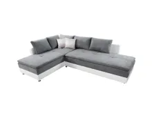 Ecksofa Modena Kunstleder / Microfaser grau