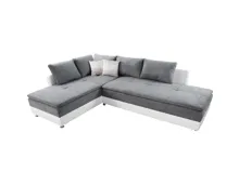 Ecksofa Modena Kunstleder / Microfaser grau