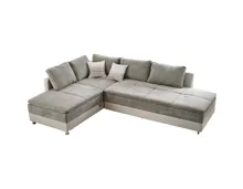 Ecksofa Modena Kunstleder/Microfaser greige