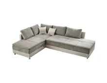 Ecksofa Modena Kunstleder/Microfaser greige