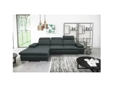 Ecksofa Orlando Stoff, Recamière links Stoff Twist 23 anthr.