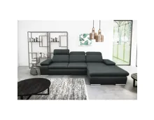 Ecksofa Orlando Stoff, Recamière rechts Stoff Twist 23 anthr.