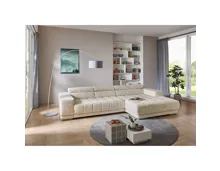 Ecksofa Scarlet Stoff Ecru, Recamiere rechts