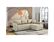 Ecksofa Venezia Chenillestoff beige