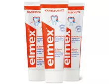 Elmex-Kariesschutz- oder -Sensitive Plus-Zahnpasta, 3er-Pack