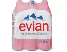 Evian im 6er-Pack, 6 x 1.5 Liter