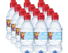 Evian Mineralwasser mit Sportscap