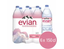 Evian Mineralwasser ohne Kohlensäure 6x1,5l