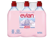 Evian Mineralwasser ohne Kohlensäure 6x75cl
