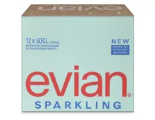 Evian mit Kohlensäure 12x50cl
