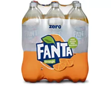Fanta Orange Zero, 6 x 1,5 Liter