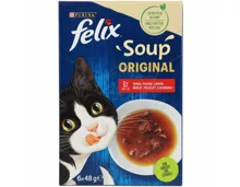 Felix Katzenfutter Soup Fleisch assortiert 6x48g