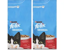 Felix Original Trocken Katzenfutter Fleisch 2x 2000g
