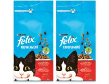 Felix Trocken-Katzenfutter Knuspermenü Fleisch 2x 2kg