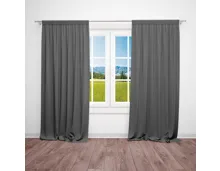 Fertigvorhang Polyester 140 x 260 cm grau
