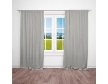 Fertigvorhang Polyester 140 x 260 cm hellgrau