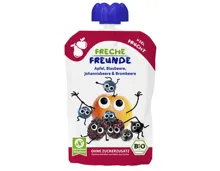 Freche Freunde Bio Quetschbeutel Apfel, Blaubeere, Johannisbeere & Brombeere 6+ Monate