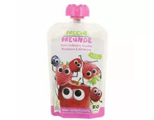 Freche Freunde Bio Quetschbeutel Apfel Erdbeere Kirsche Blaubeere Himbeere 6+ Monate