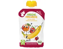 Freche Freunde Bio Quetschbeutel Banane Apfel Erdbeere Himbeere 6+ Monate