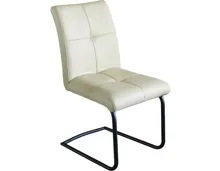 Freischwingerstuhl Colin Leder beige