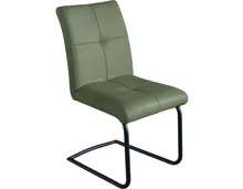 Freischwingerstuhl Colin Leder olive