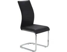 Freischwingerstuhl Dalia Kunstleder schwarz