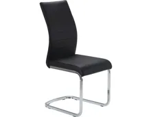 Freischwingerstuhl Dalia Kunstleder schwarz