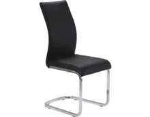 Freischwingerstuhl Dalia Kunstleder schwarz